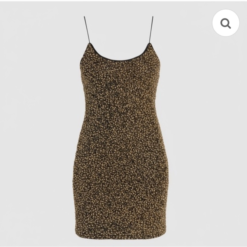 Alice + Olivia Black and Gold  Dress